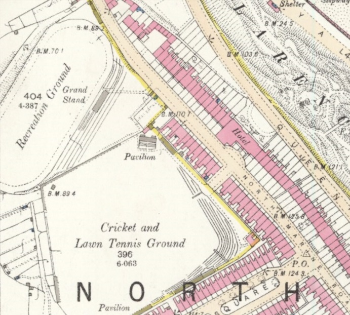 Scarborough - Cricket Ground : Map credit National Library of Scotland